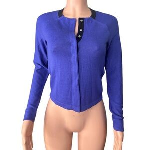 KATE SPADE SATURDAY Women’s Blue and Black Knit Wool Sweater